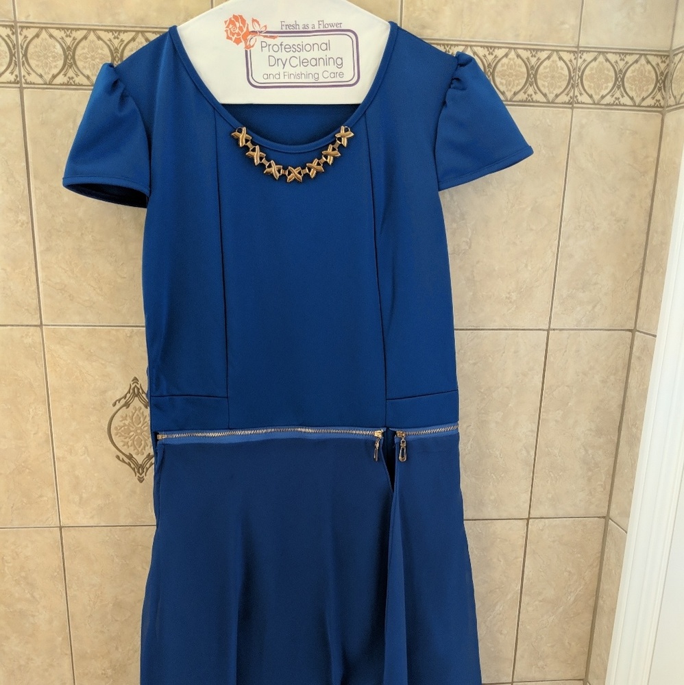 Blue bodycon dress